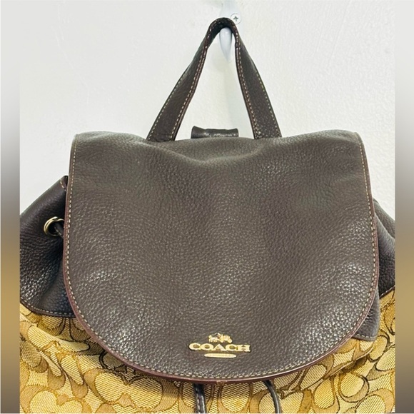 Coach Outline Signature Billie Backpack F30275 Khaki / Brown - Picture 2 of 10